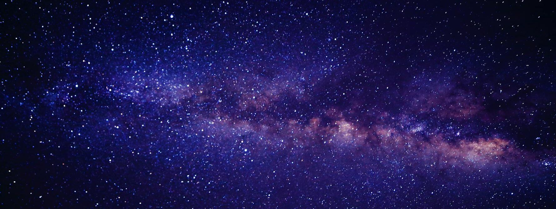 blue pink and white andromeda galaxy way